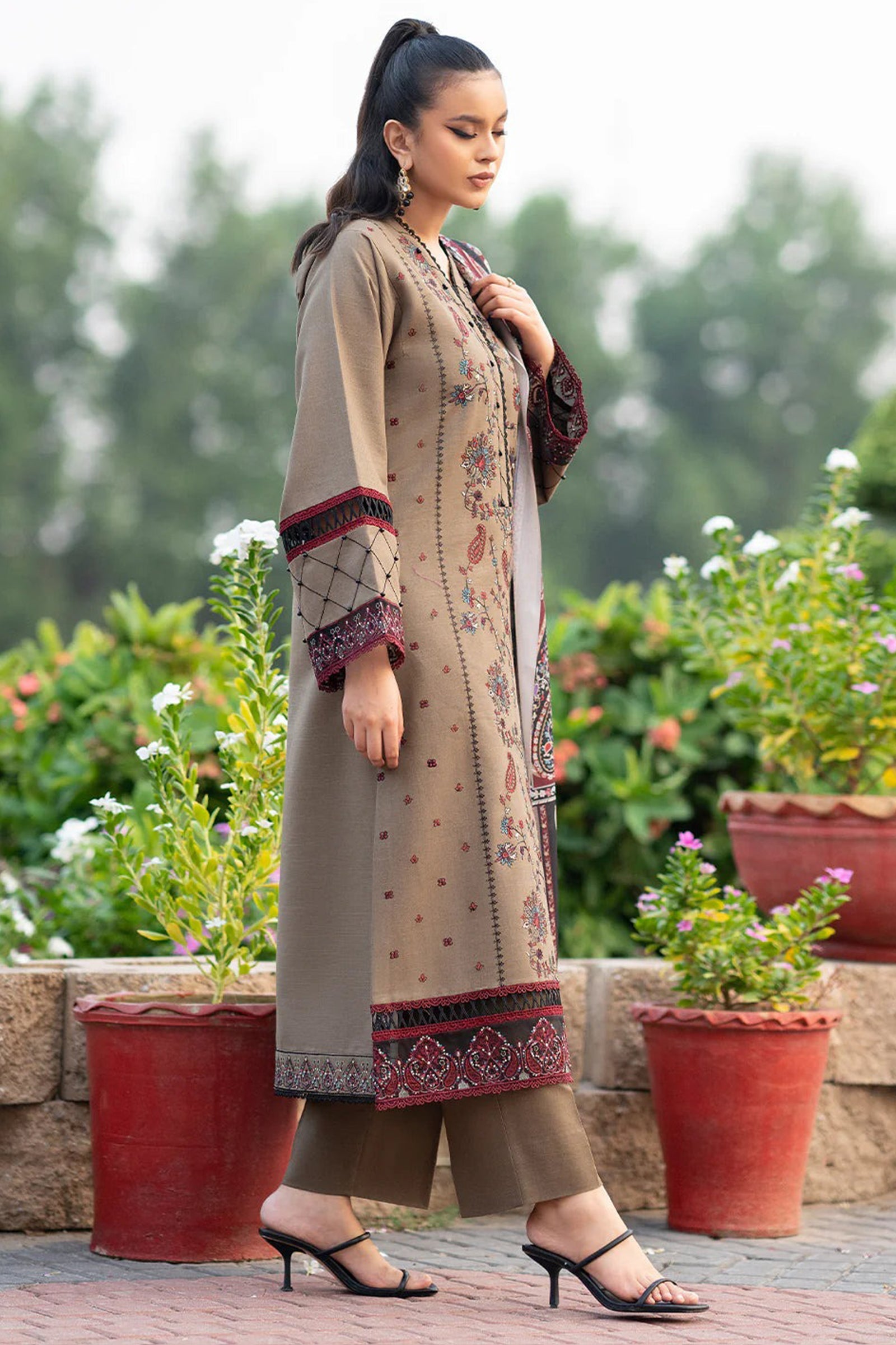3PC WINTER EMBROIDERED DHANAK - WE001