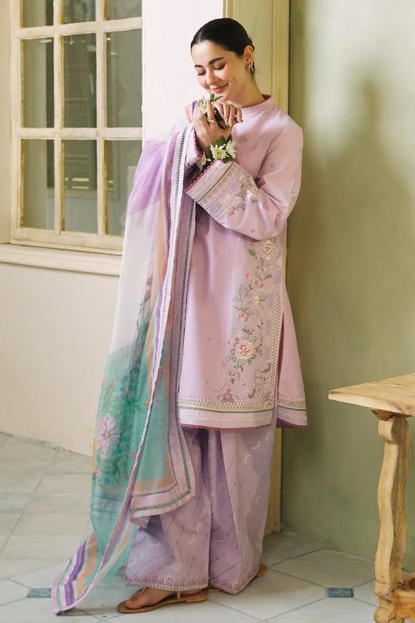 3 PC SUMMER EMBROIDERED LAWN - IE009