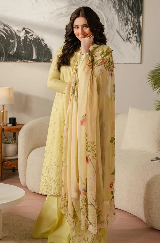 3 PC SUMMER EMBROIDERED LAWN - IE0014