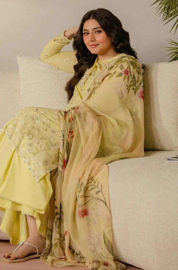 3 PC SUMMER EMBROIDERED LAWN - IE0014