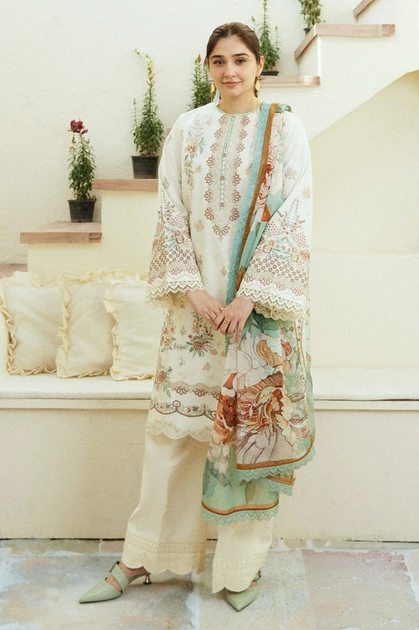 3 PC SUMMER EMBROIDERED LAWN - IE005
