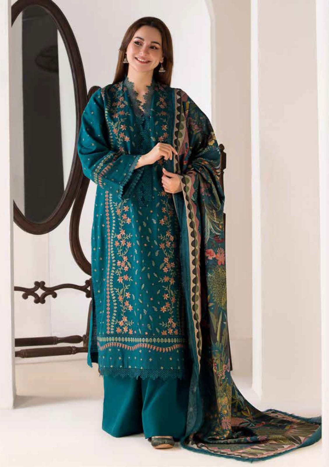 3PC WINTER EMBROIDERED DHANAK - WE007