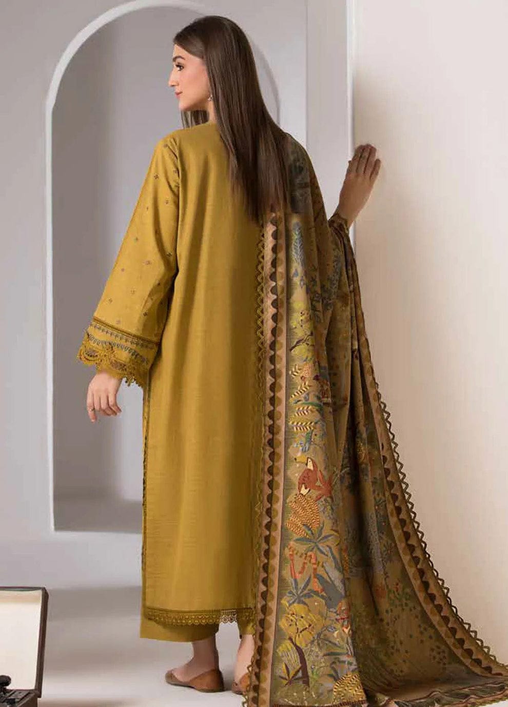 3PC WINTER EMBROIDERED DHANAK - WE006