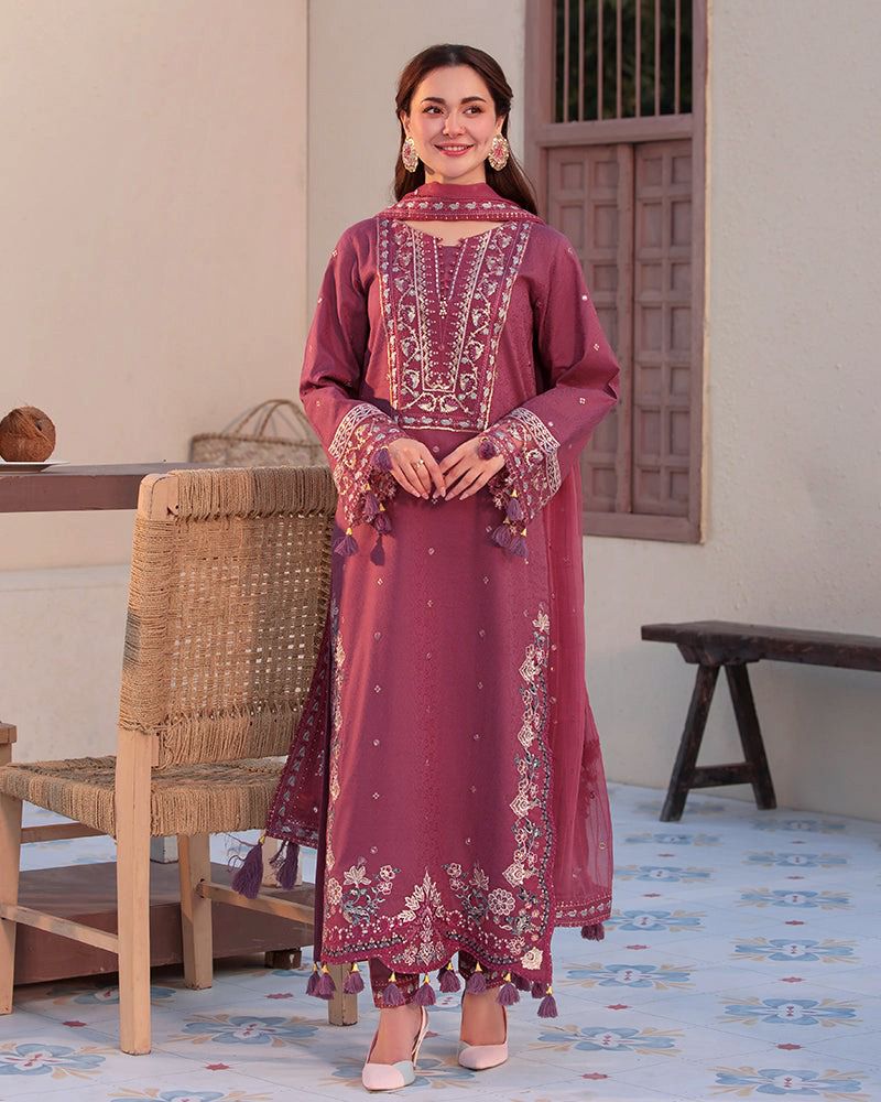 3PC WINTER EMBROIDERED DHANAK - WE008