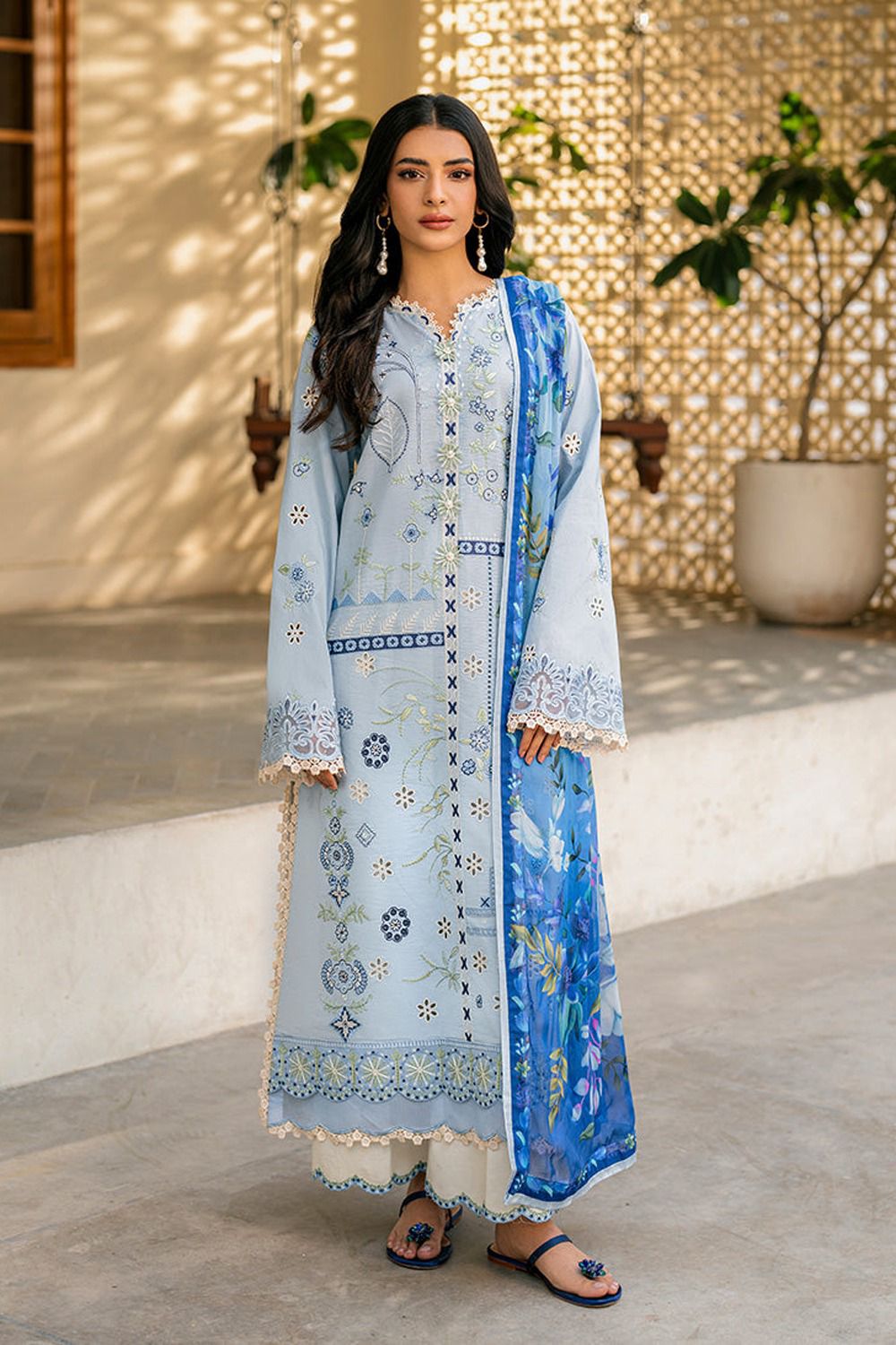 3PC WINTER EMBROIDERED DHANAK - WE010
