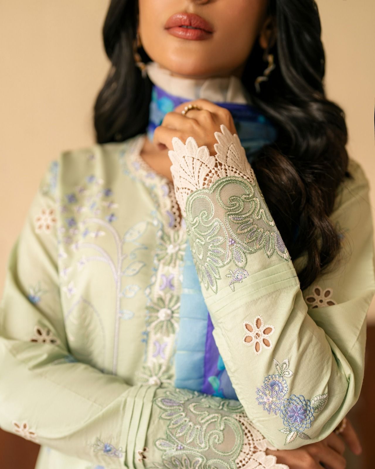 3PC WINTER EMBROIDERED DHANAK - WE010